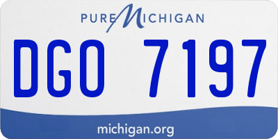 MI license plate DGO7197