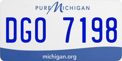 MI license plate DGO7198