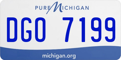 MI license plate DGO7199