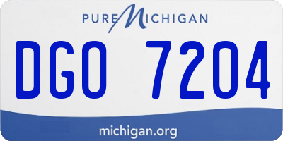MI license plate DGO7204