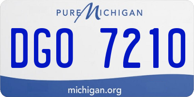 MI license plate DGO7210