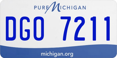 MI license plate DGO7211