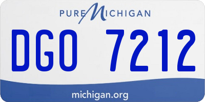 MI license plate DGO7212