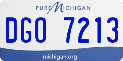 MI license plate DGO7213