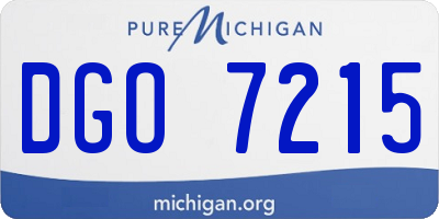 MI license plate DGO7215