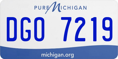 MI license plate DGO7219