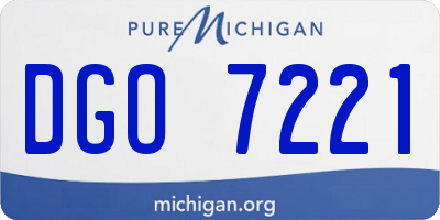 MI license plate DGO7221
