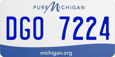 MI license plate DGO7224