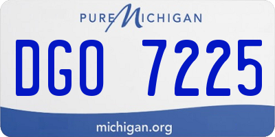 MI license plate DGO7225