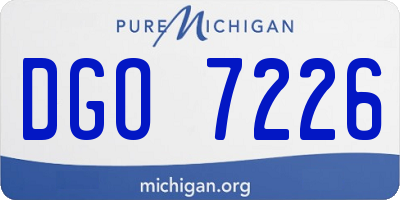 MI license plate DGO7226