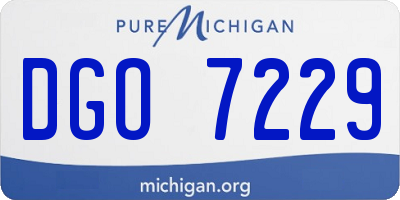 MI license plate DGO7229