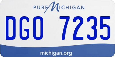 MI license plate DGO7235