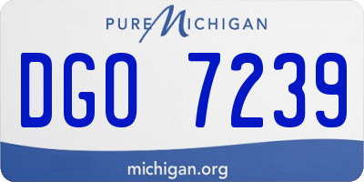 MI license plate DGO7239