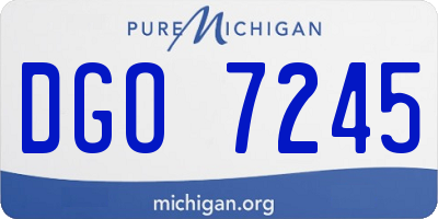 MI license plate DGO7245