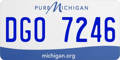 MI license plate DGO7246
