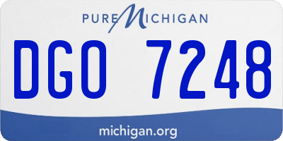 MI license plate DGO7248