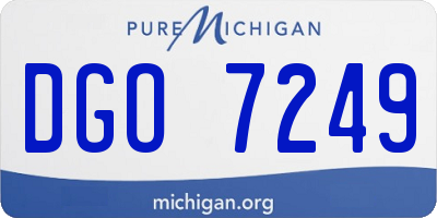 MI license plate DGO7249