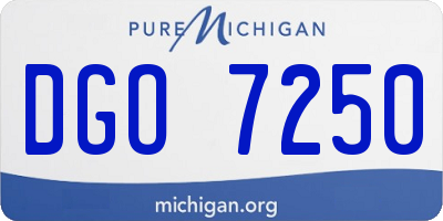 MI license plate DGO7250