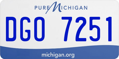MI license plate DGO7251