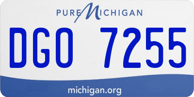 MI license plate DGO7255