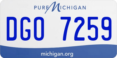 MI license plate DGO7259