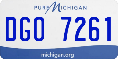 MI license plate DGO7261