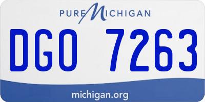 MI license plate DGO7263