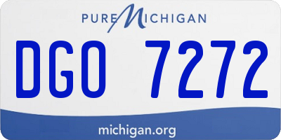MI license plate DGO7272