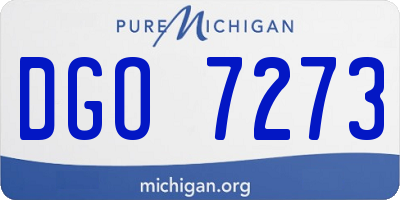 MI license plate DGO7273