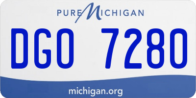 MI license plate DGO7280