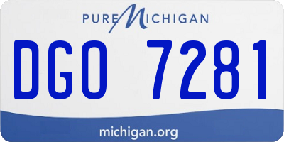 MI license plate DGO7281