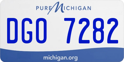 MI license plate DGO7282