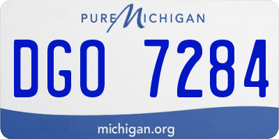 MI license plate DGO7284