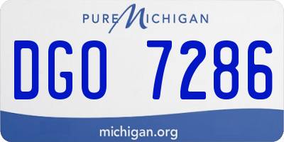 MI license plate DGO7286
