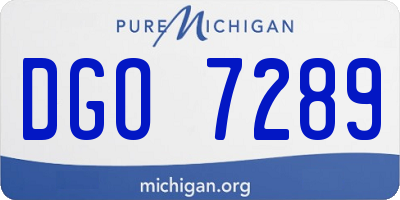 MI license plate DGO7289