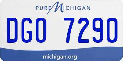 MI license plate DGO7290