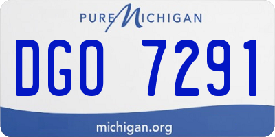 MI license plate DGO7291