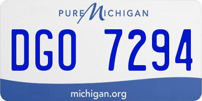MI license plate DGO7294