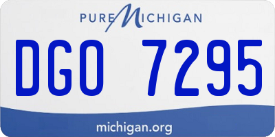 MI license plate DGO7295