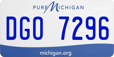 MI license plate DGO7296