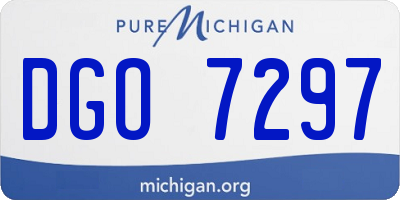 MI license plate DGO7297