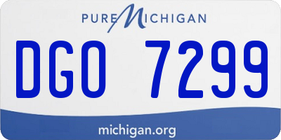 MI license plate DGO7299