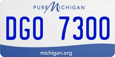 MI license plate DGO7300