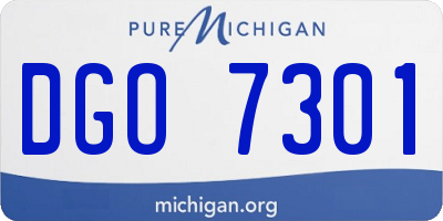 MI license plate DGO7301