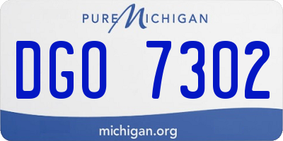 MI license plate DGO7302
