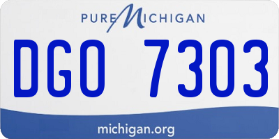MI license plate DGO7303