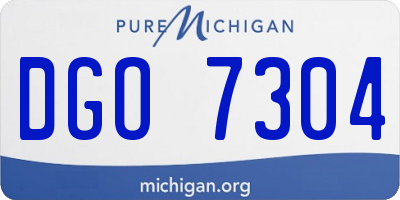 MI license plate DGO7304