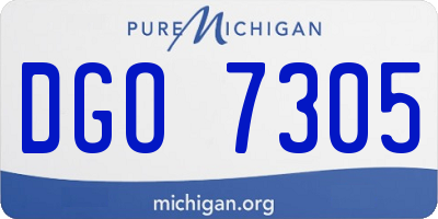 MI license plate DGO7305