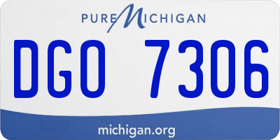 MI license plate DGO7306