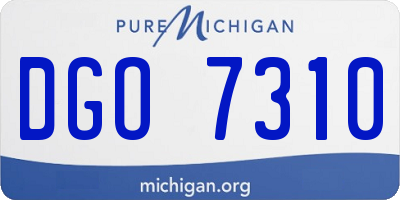 MI license plate DGO7310